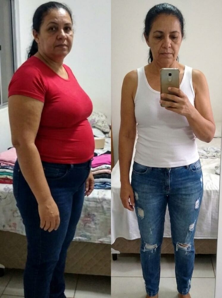 One woman's photos from before and during the habit